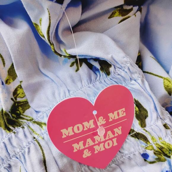 NWT Children's Place Girls XXL Size 16 Dress Blue Floral Smocked Babydoll - Picture 5 of 7